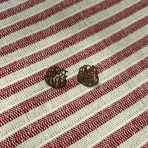 12Kt Plated Initial Gold Earrings